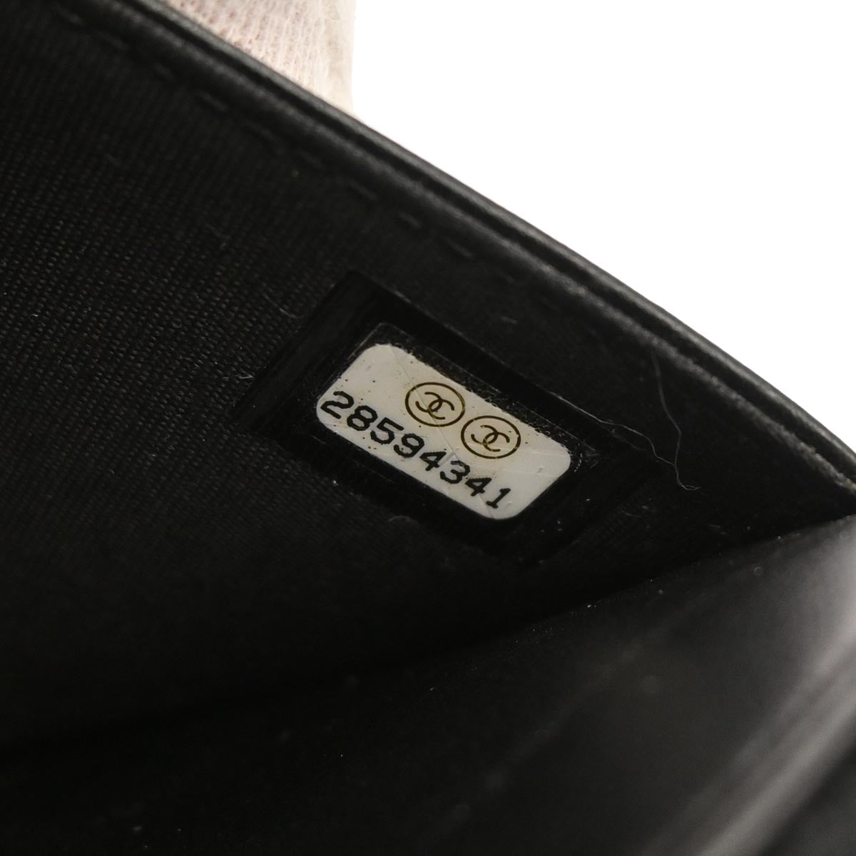 Chanel 2019 Black Lambskin Chevron Tassel WOC Wallet on Chain Shoulder Bag