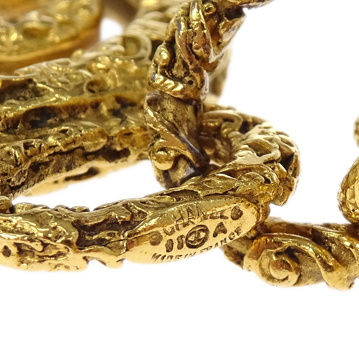 Chanel Gold Medallion CC Chain Pendant Necklace 93A