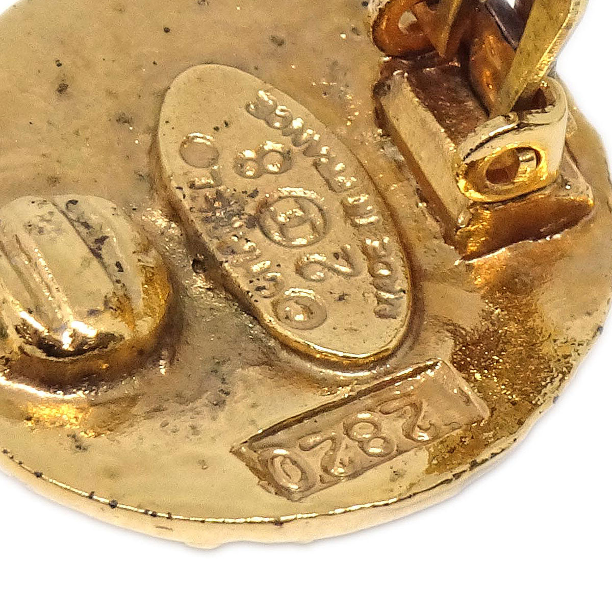 Chanel Button Clip-On Earrings Gold 28/2820