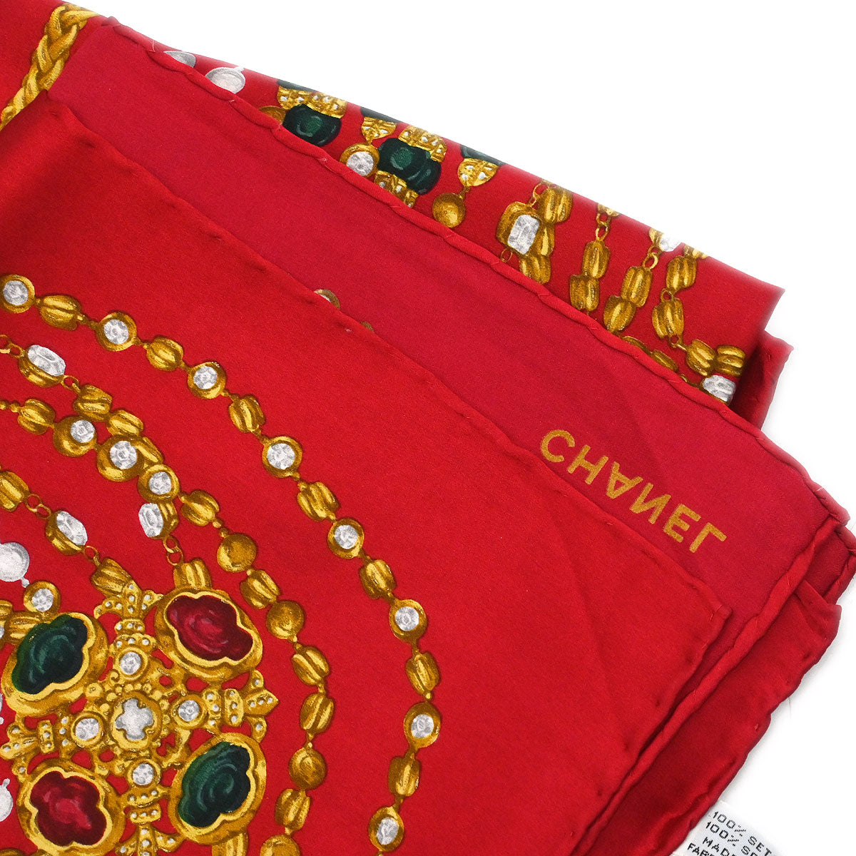 Chanel Red Scarf Small Good