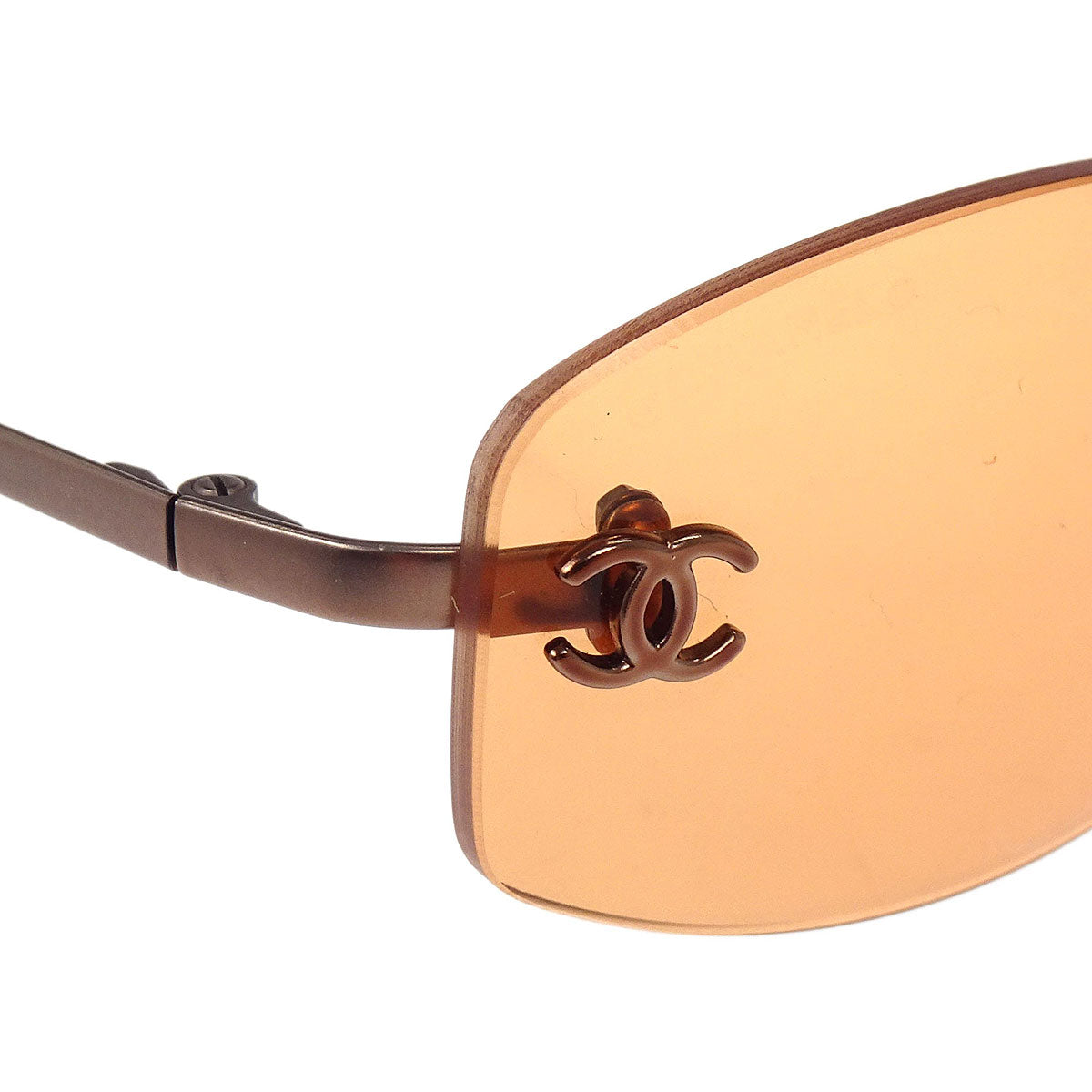 Chanel Sunglasses Eyewear Orange 54□19 Small Good