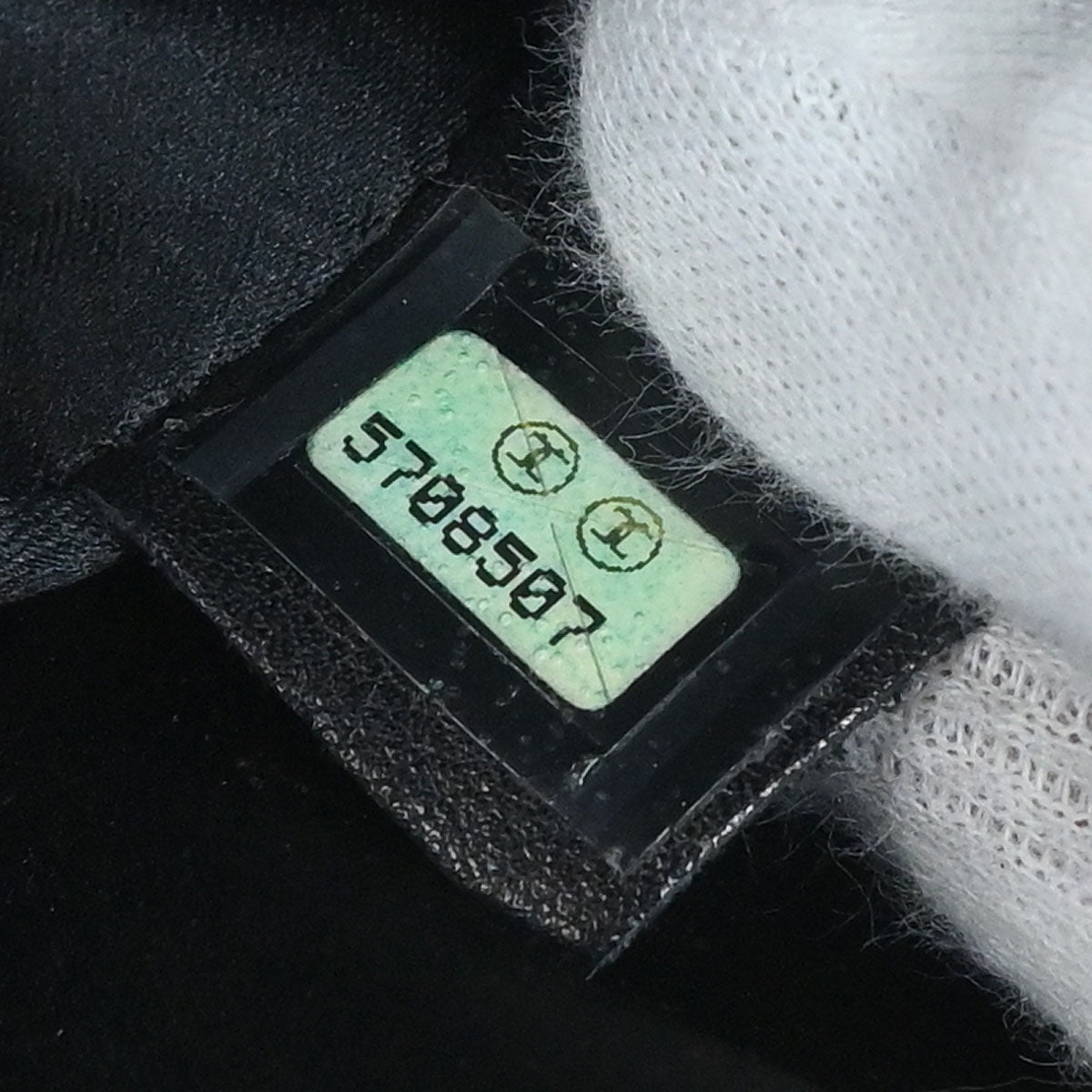 Chanel Black Cotton Small Classic Double Flap Shoulder Bag