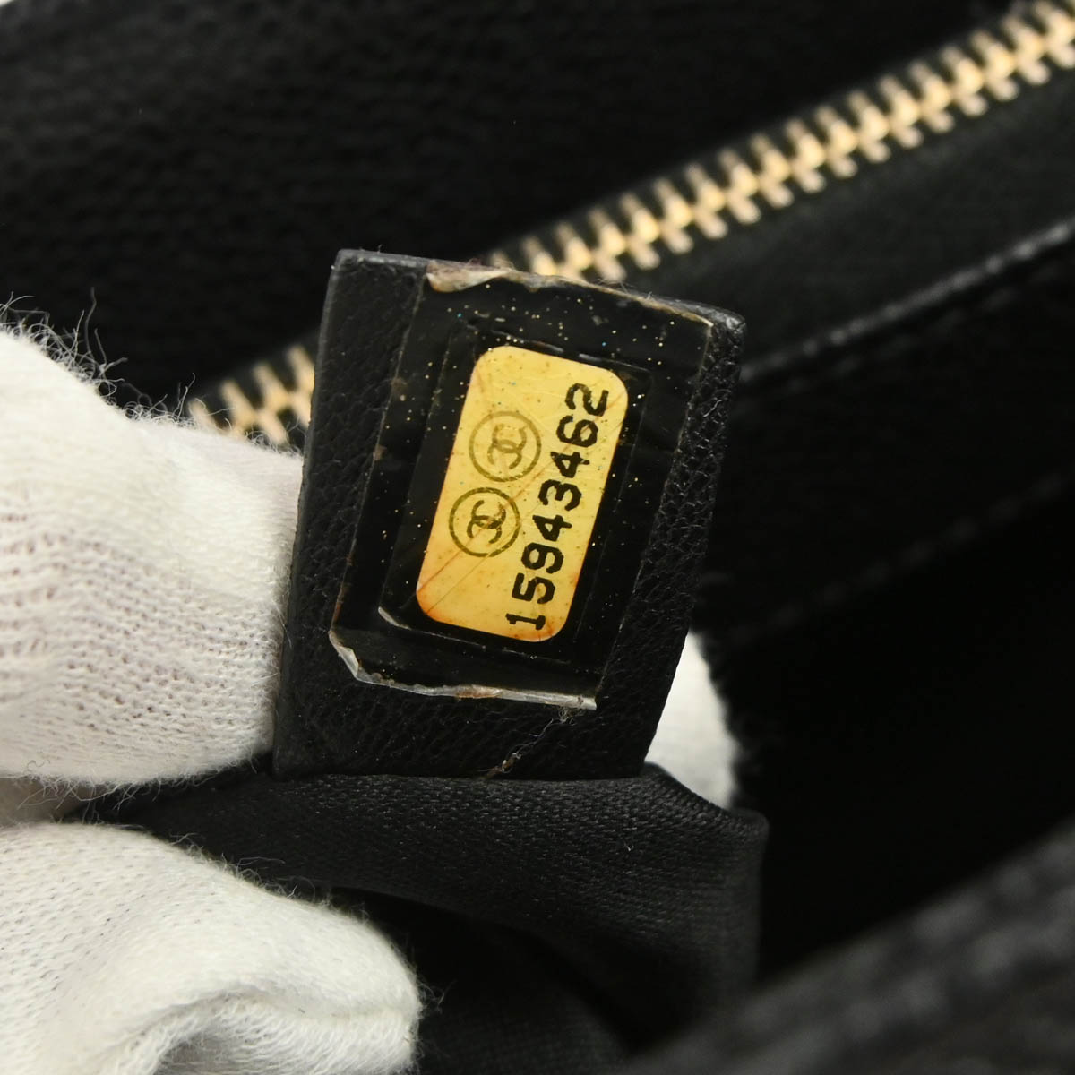 Chanel 2011 Black Caviar Skin Grand Shopping Tote GST Chain Handbag