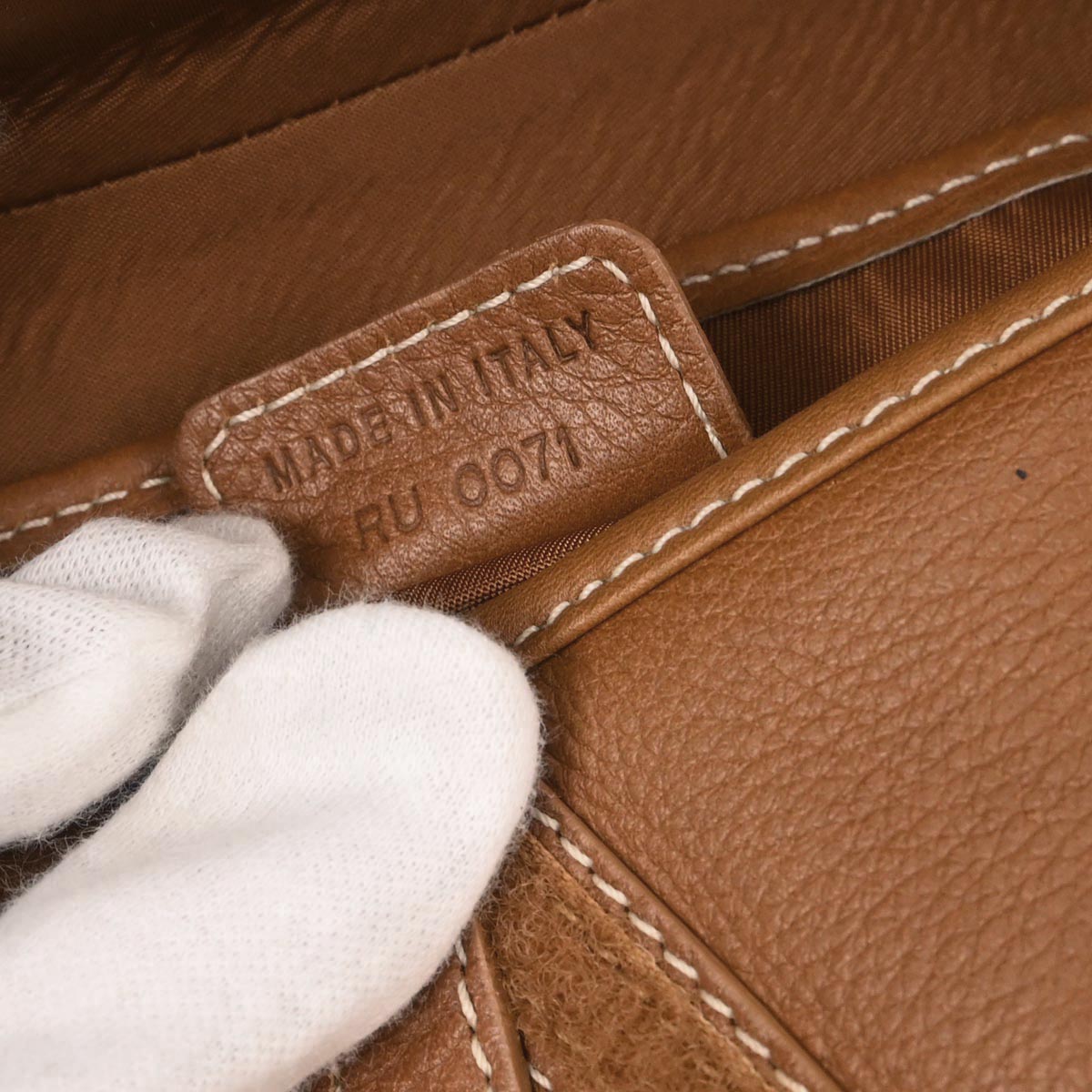 Christian Dior Brown Leather Double Saddle Handbag