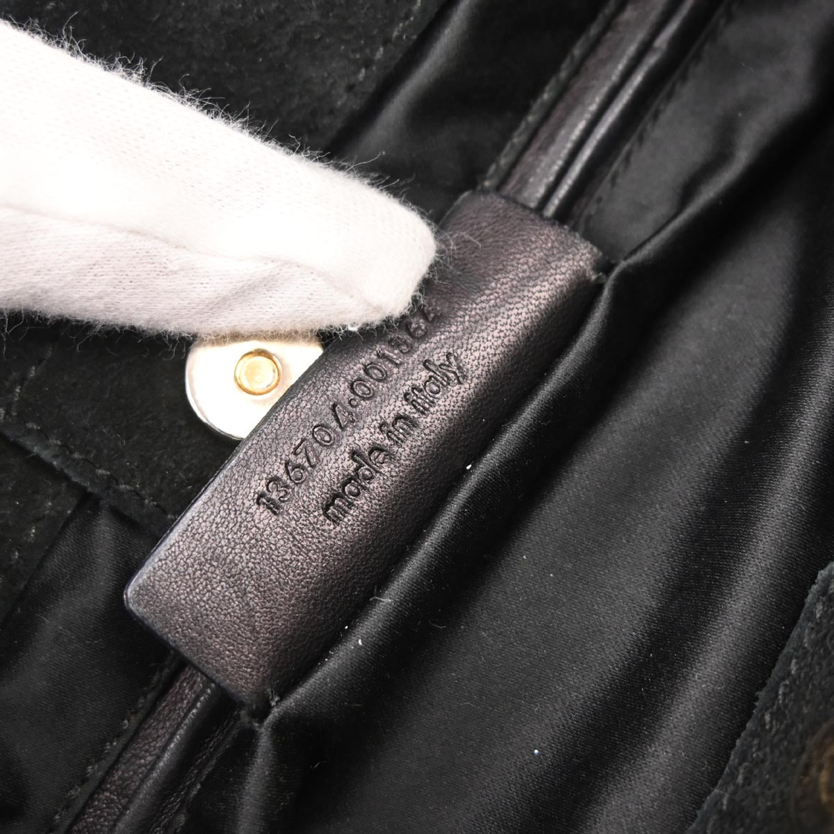 Yves Saint Laurent Black Suede Studded Mombasa Handbag