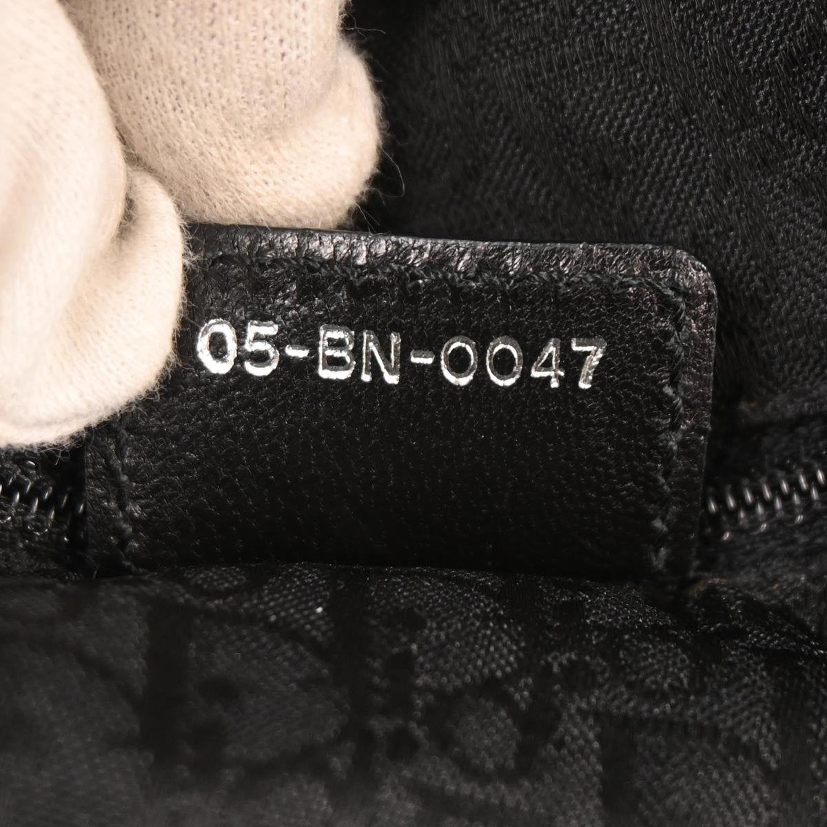 Christian Dior Black Lambskin Cannage Handbag