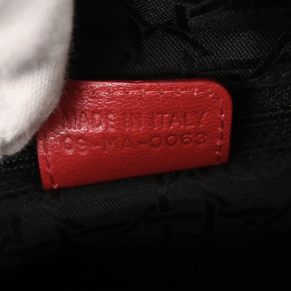 Christian Dior Red Lambskin Cannage Studded Lady Dior Shoulder Handbag