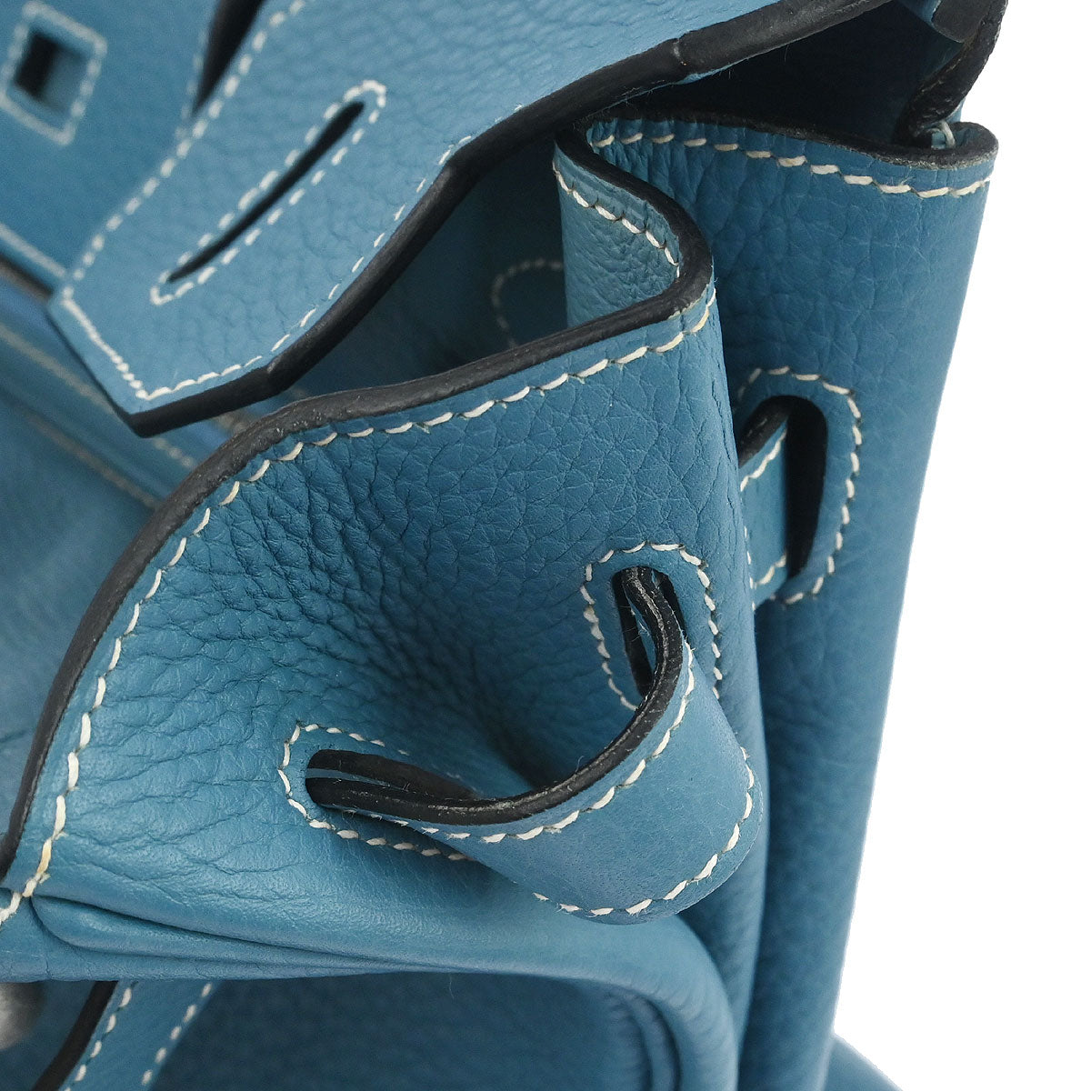 Hermes Blue Jean Taurillon Clemence Birkin 30 Handbag