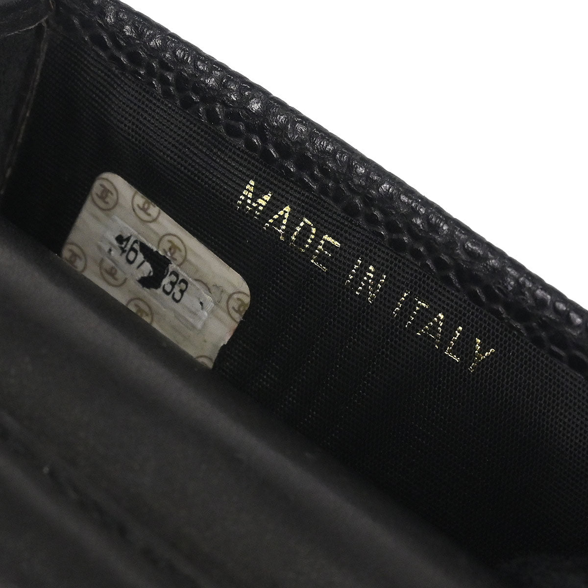 Chanel Black Caviar Skin Chain Shoulder Bag Pochette Phone Case