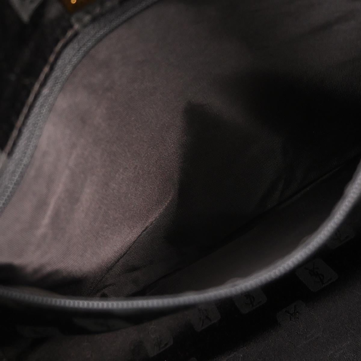 Yves Saint Laurent Black Leather Duffle Handbag