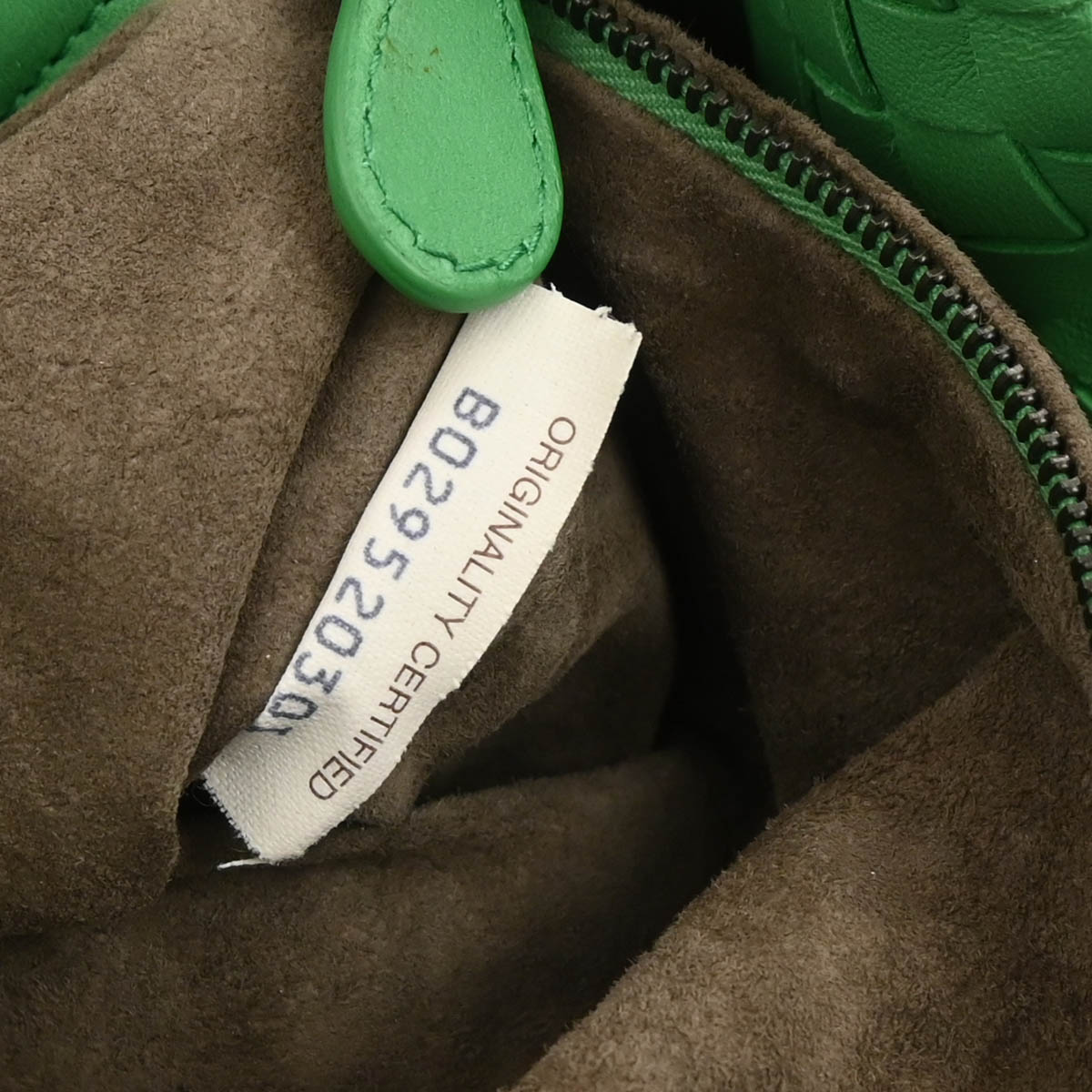 Bottega Veneta Green Lambskin Intrecciato Tote Bag