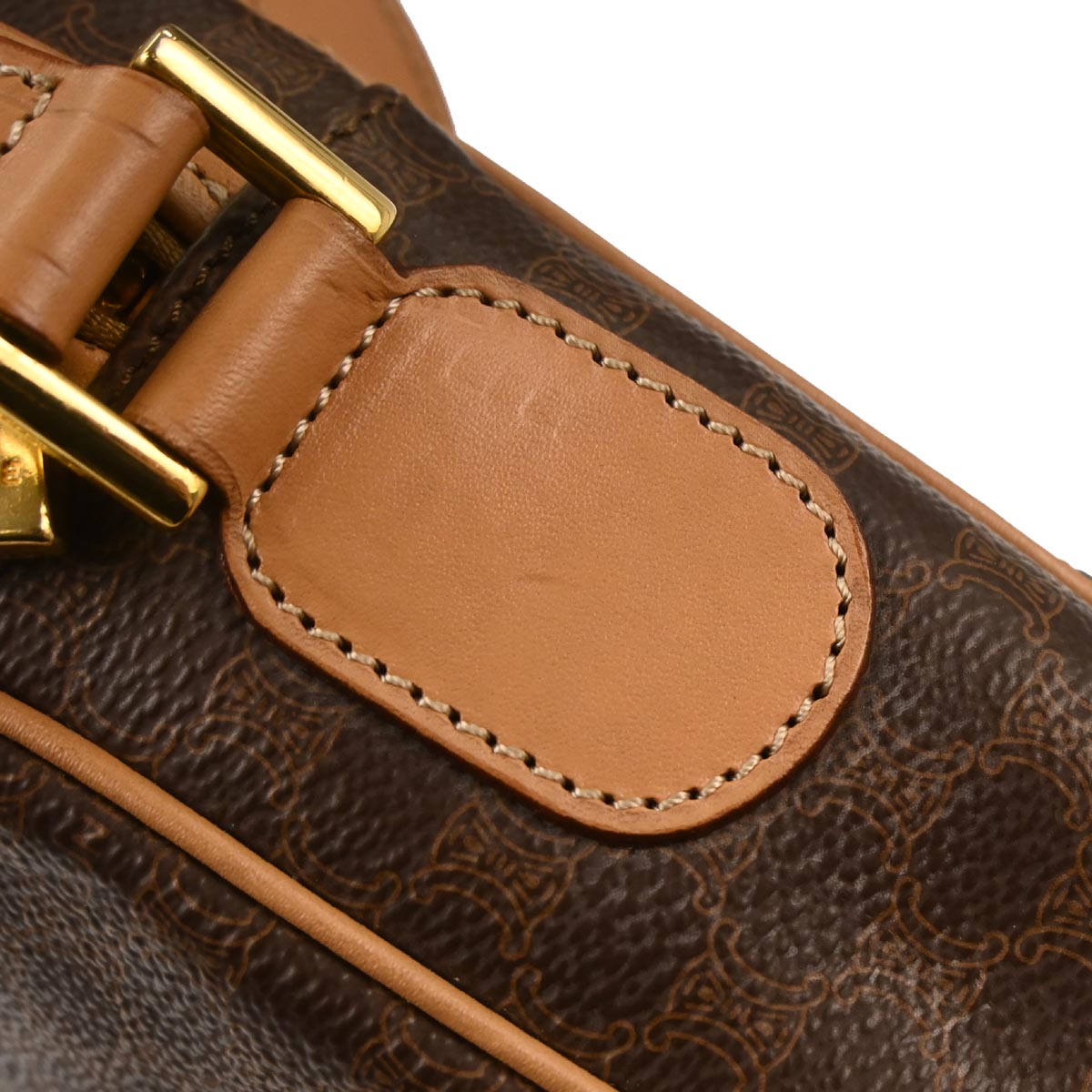 Celine Brown Macadam Shoulder Bag