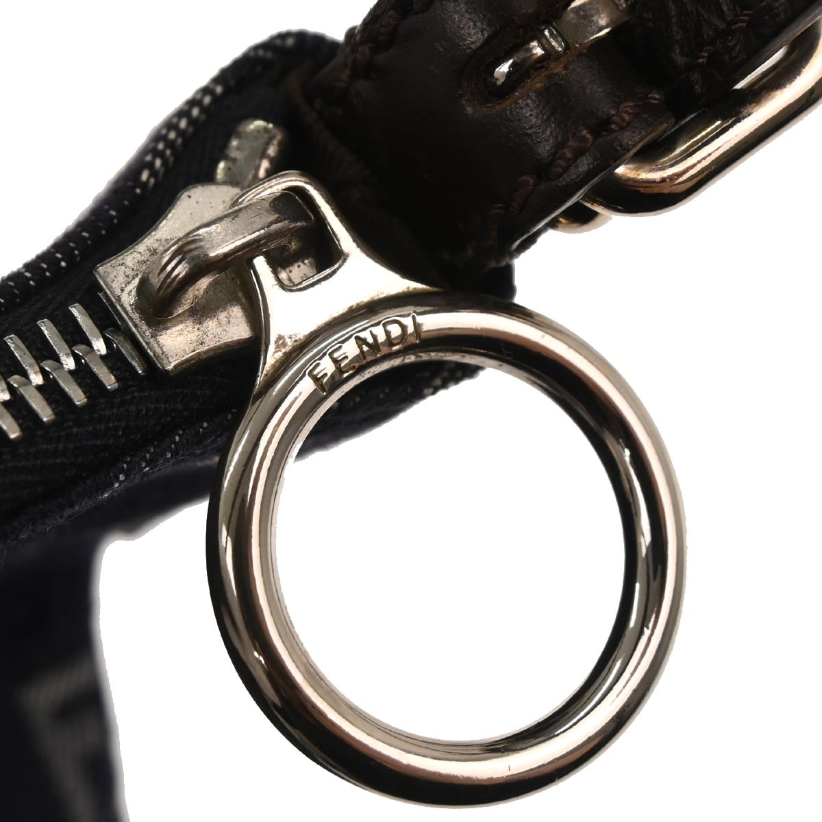 Fendi Navy Denim Zucchino Handbag