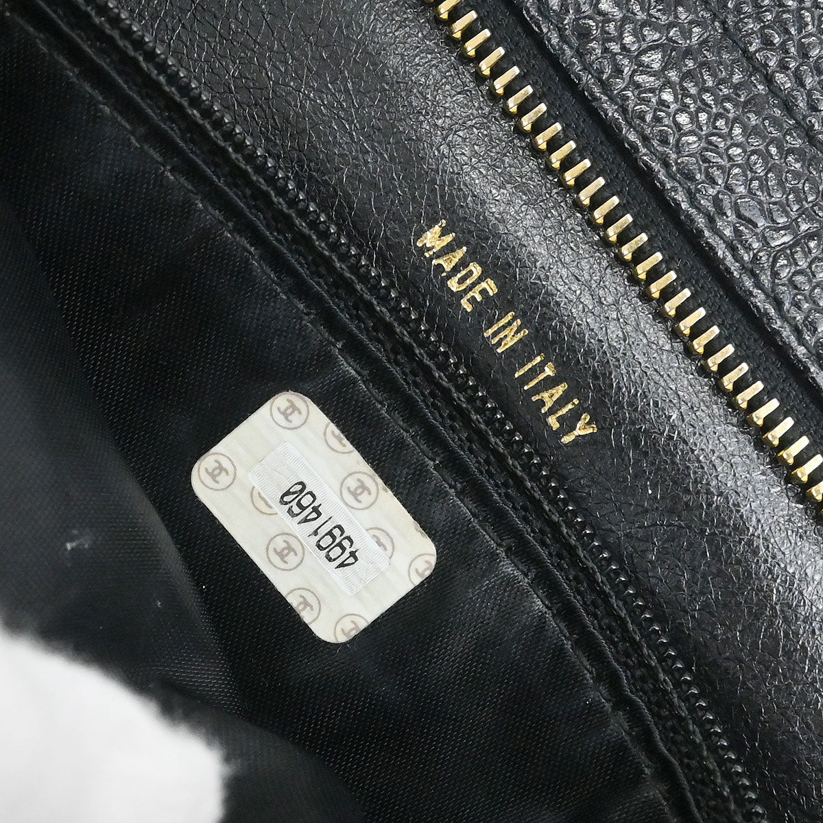 Chanel 1996-1997 Black Caviar Skin Tote Handbag