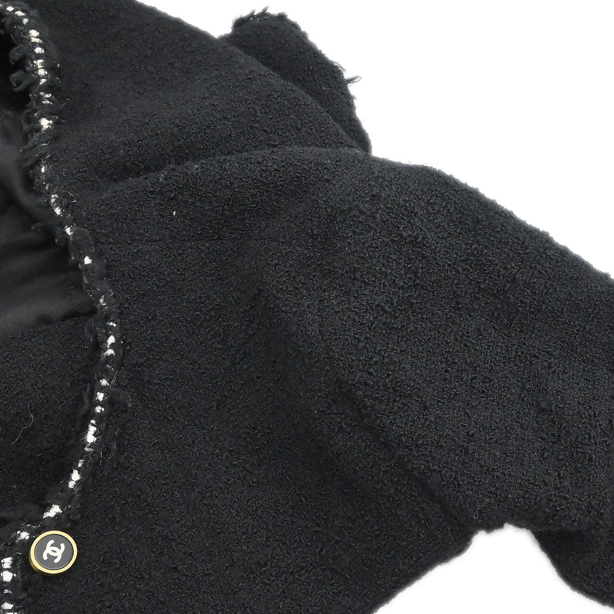 Chanel Collarless Single Breasted Jacket Black