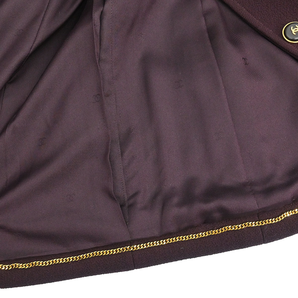 Chanel 1995 Single Breasted Jacket Bordeaux #40