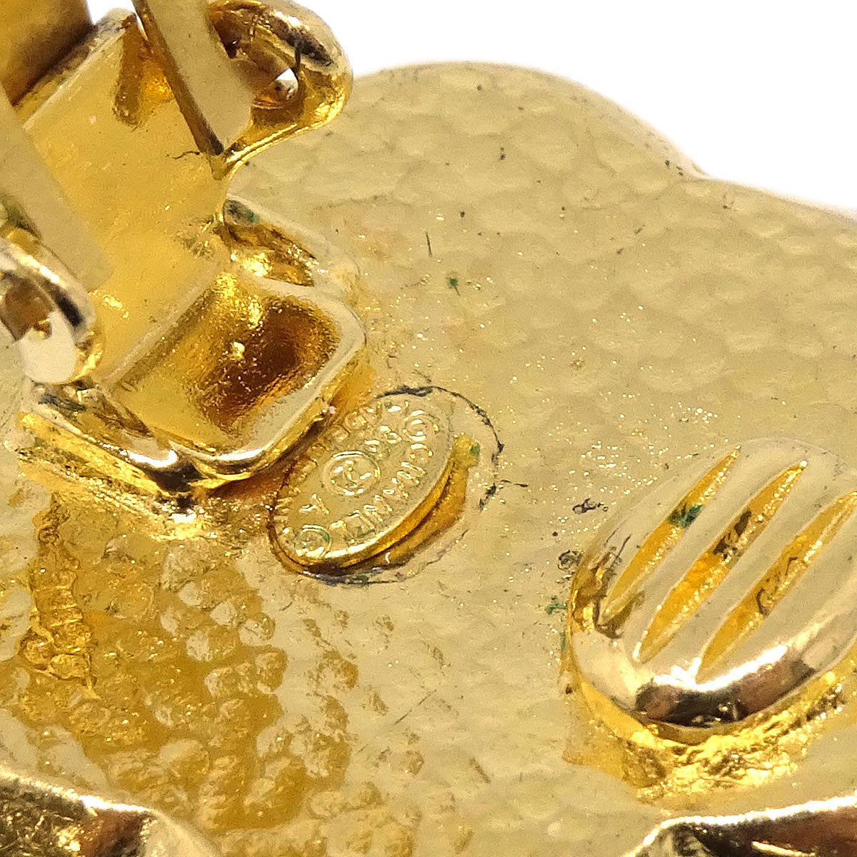 Chanel Flower Clip-On Earrings Gold 96A