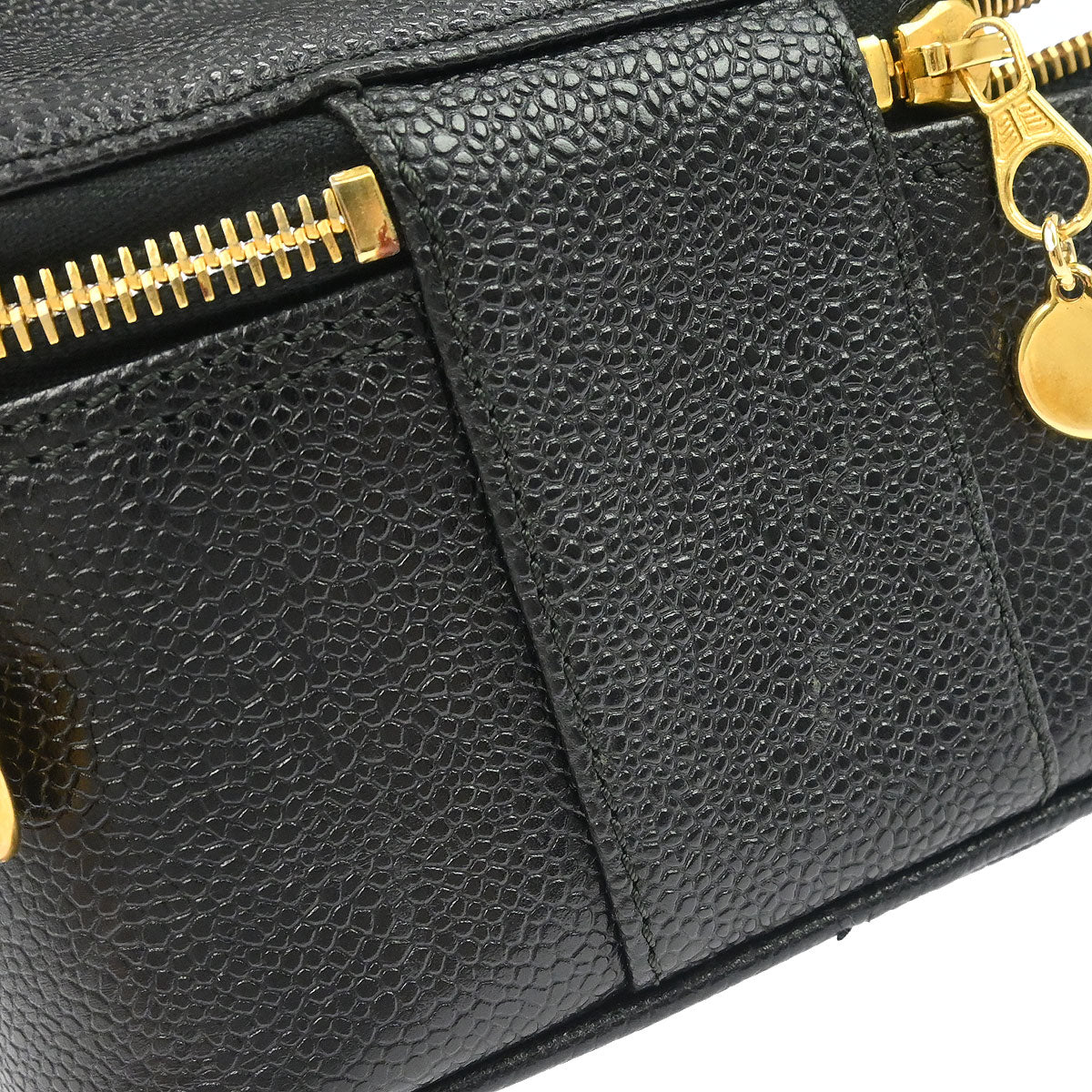 Chanel Black Caviar Skin Vanity Handbag