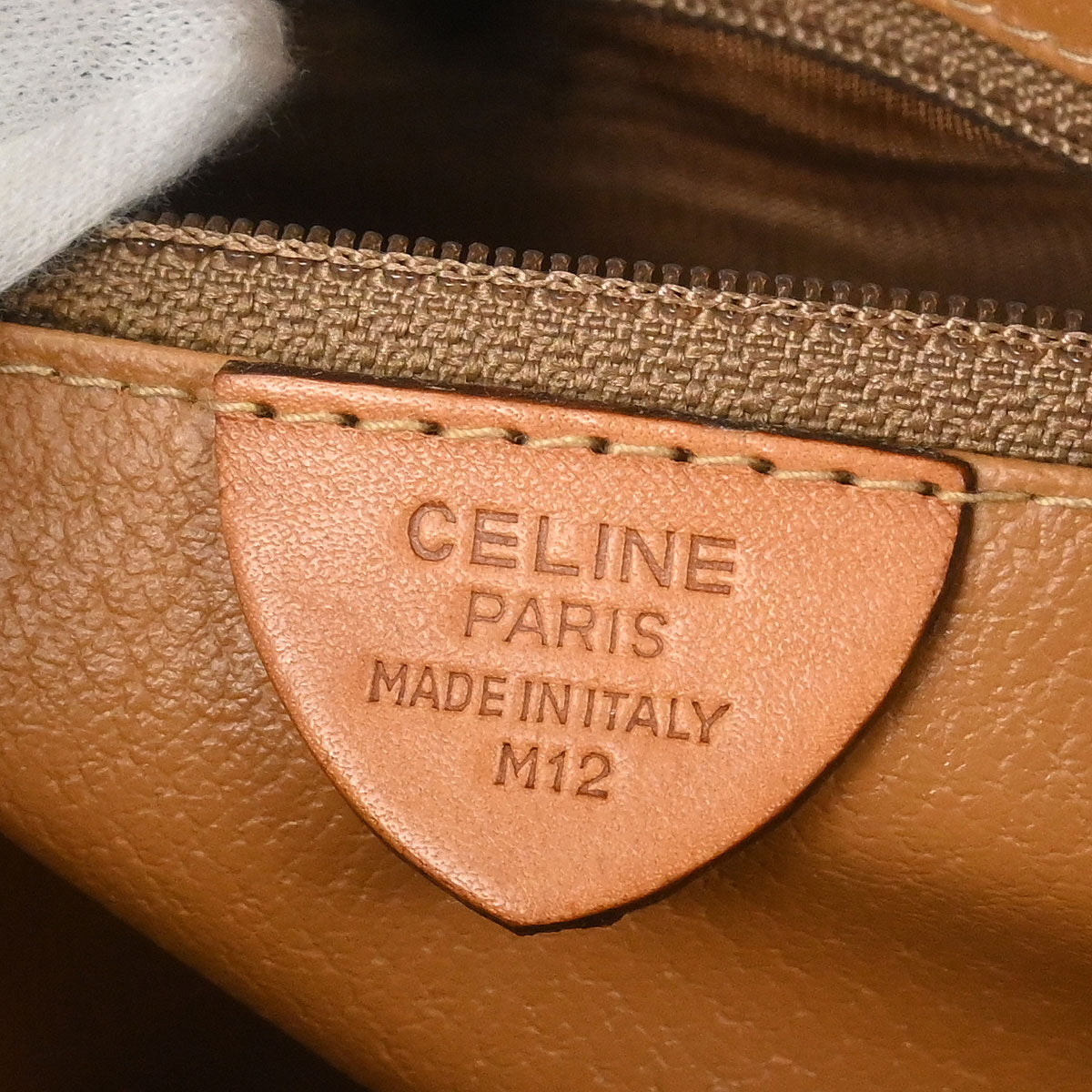 Celine Brown PVC Macadam Shoulder Bag