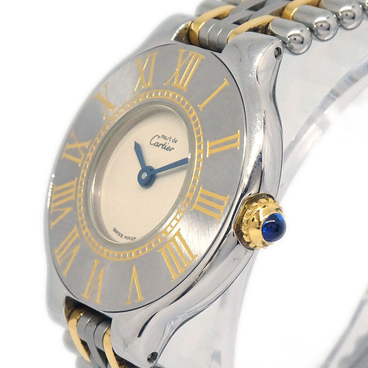 Cartier Must 21 Ref.W100435402 Quartz Watch 18KYG SS