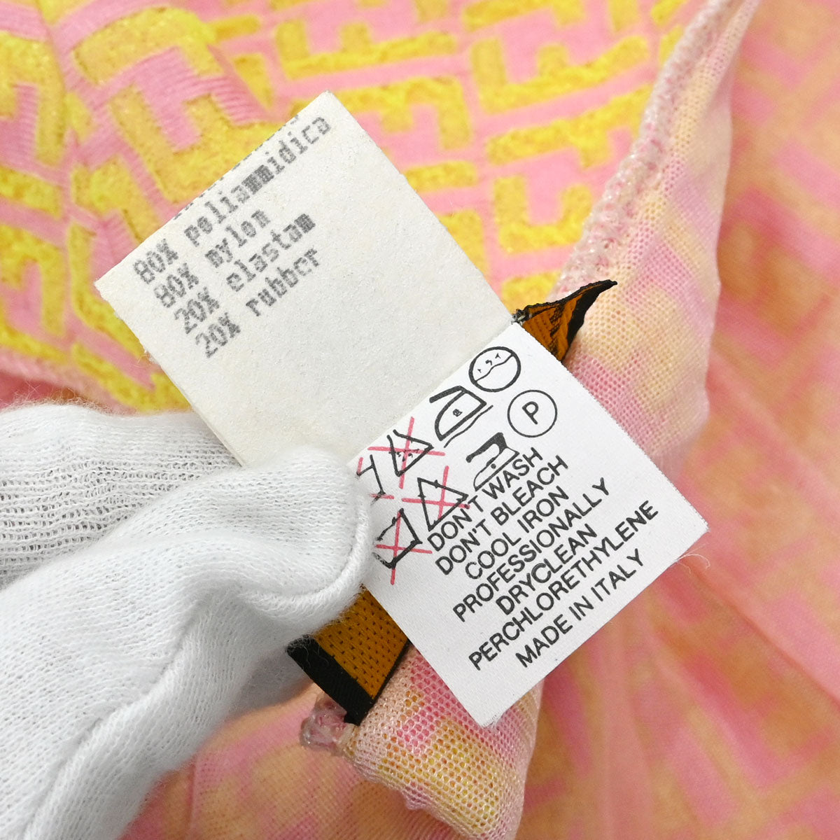 Fendi Zip Up Jacket Zucchino Yellow Pink #40