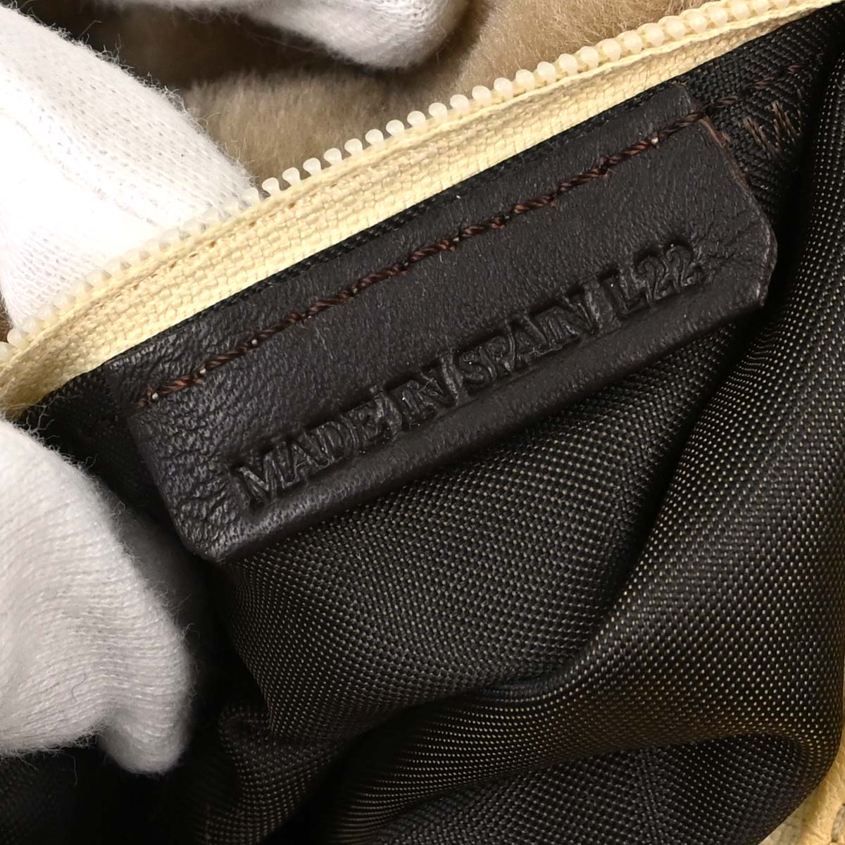 Loewe Beige Mouton Anagram Tote Handbag