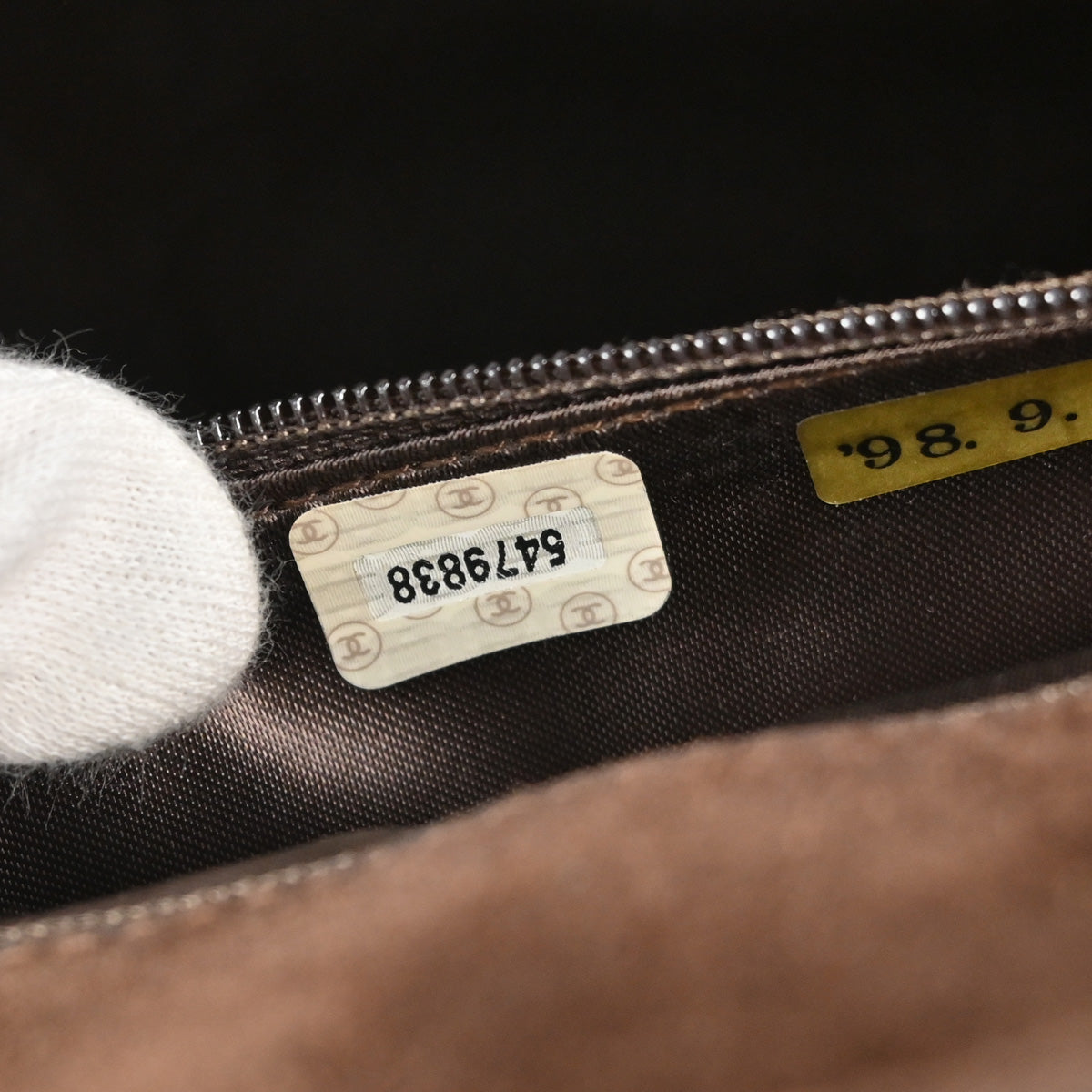 Chanel Brown Suede Faux Tortoiseshell Handbag