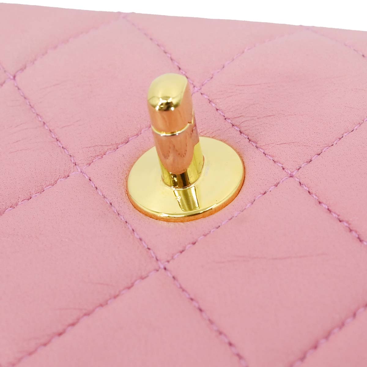 Chanel 1989-1991 Pink Lambskin Shoulder Bag