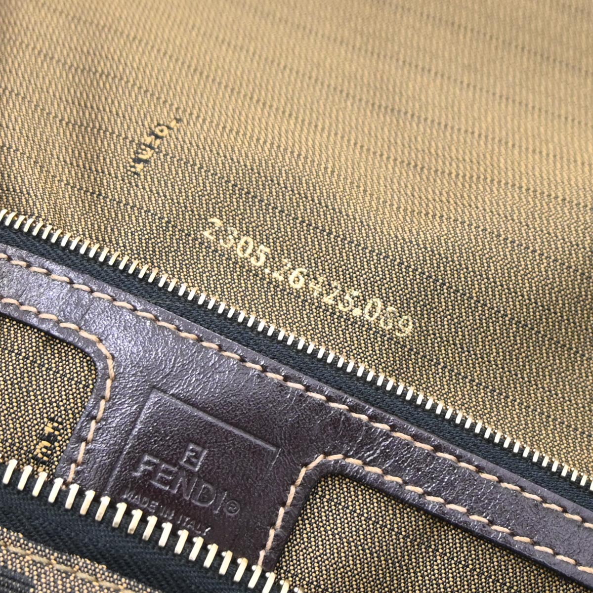 Fendi Brown Canvas Zucca Handbag