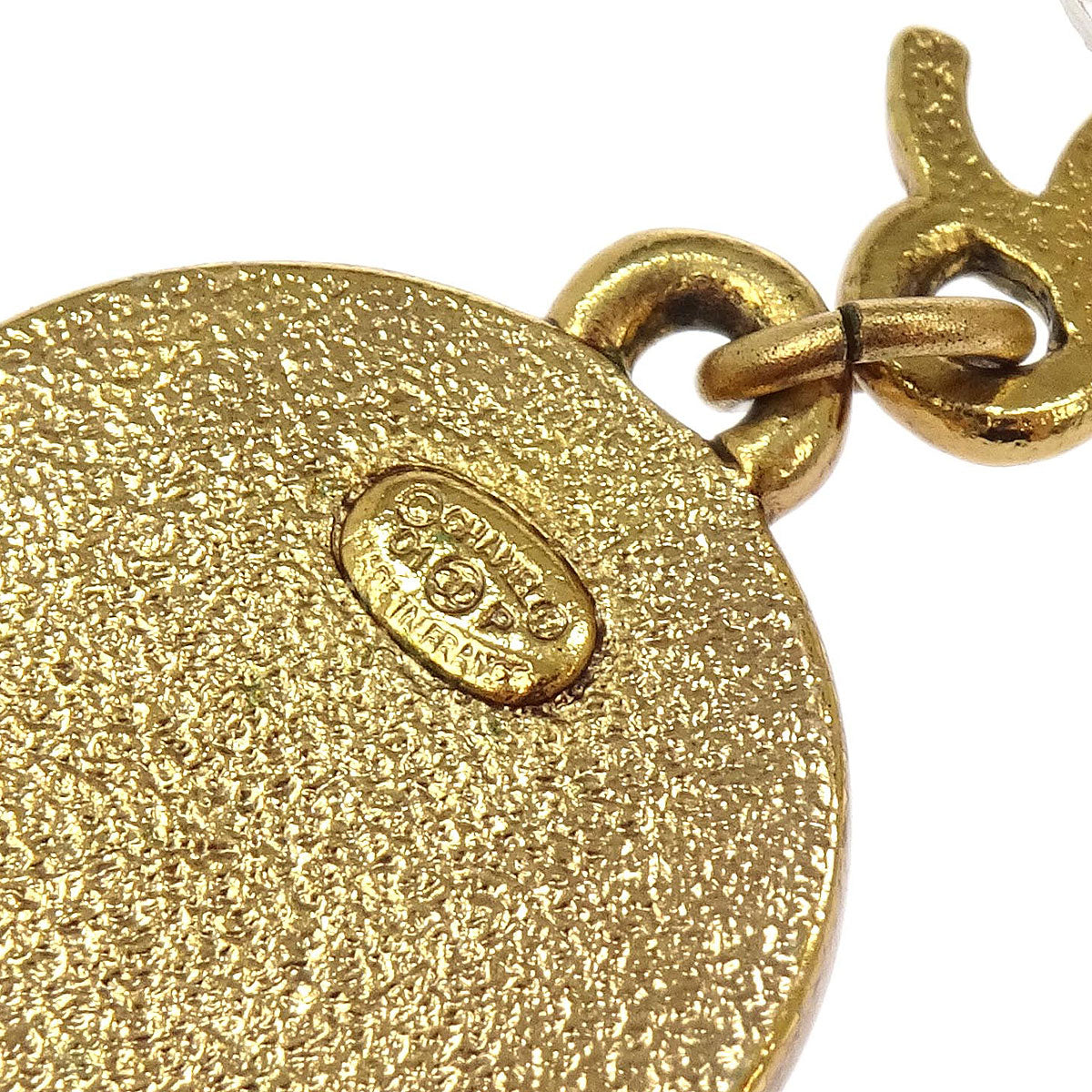 Chanel Dangle CC Button Pierced Earrings Gold 01P