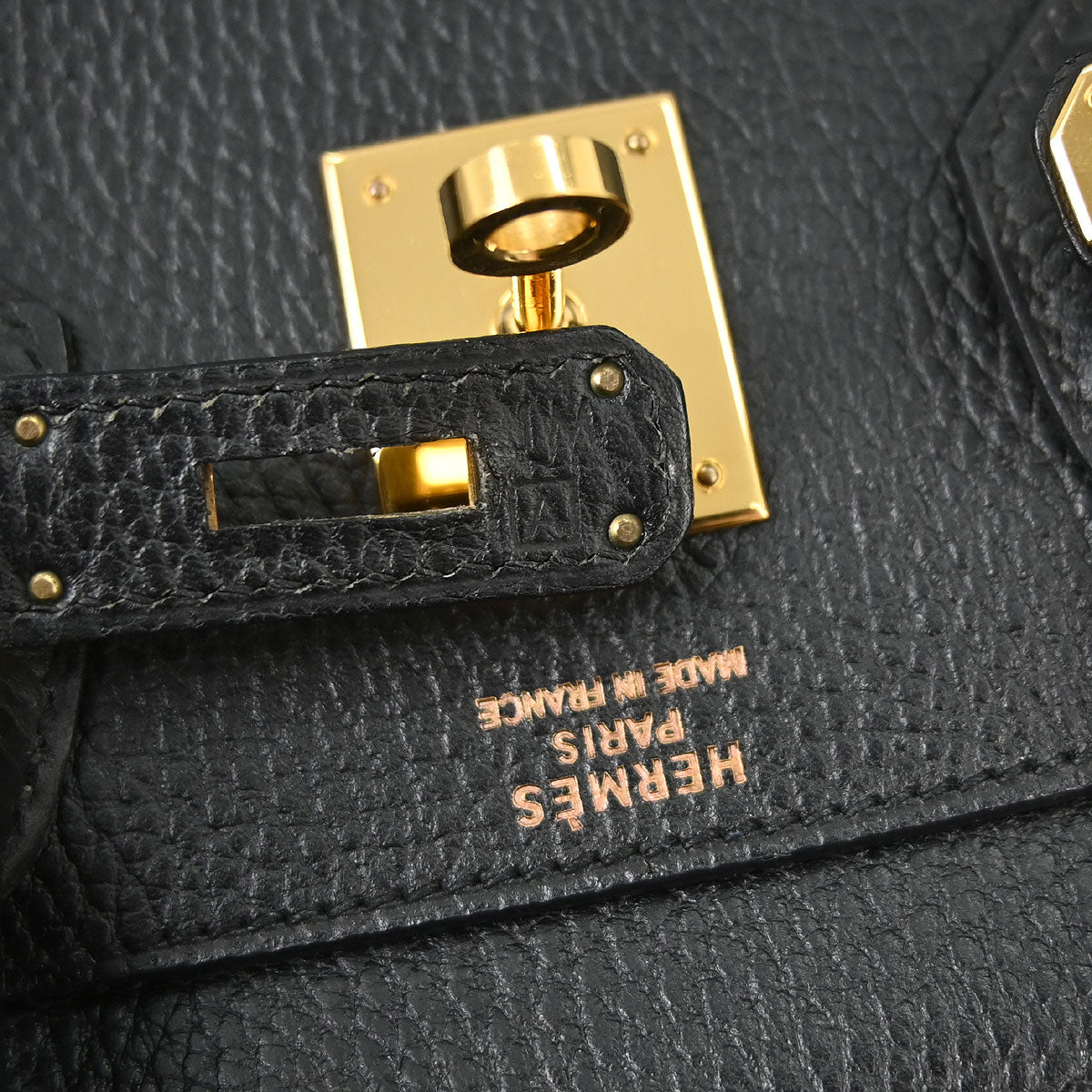 Hermes Black Ardennes Haut a Courroies 32 Handbag