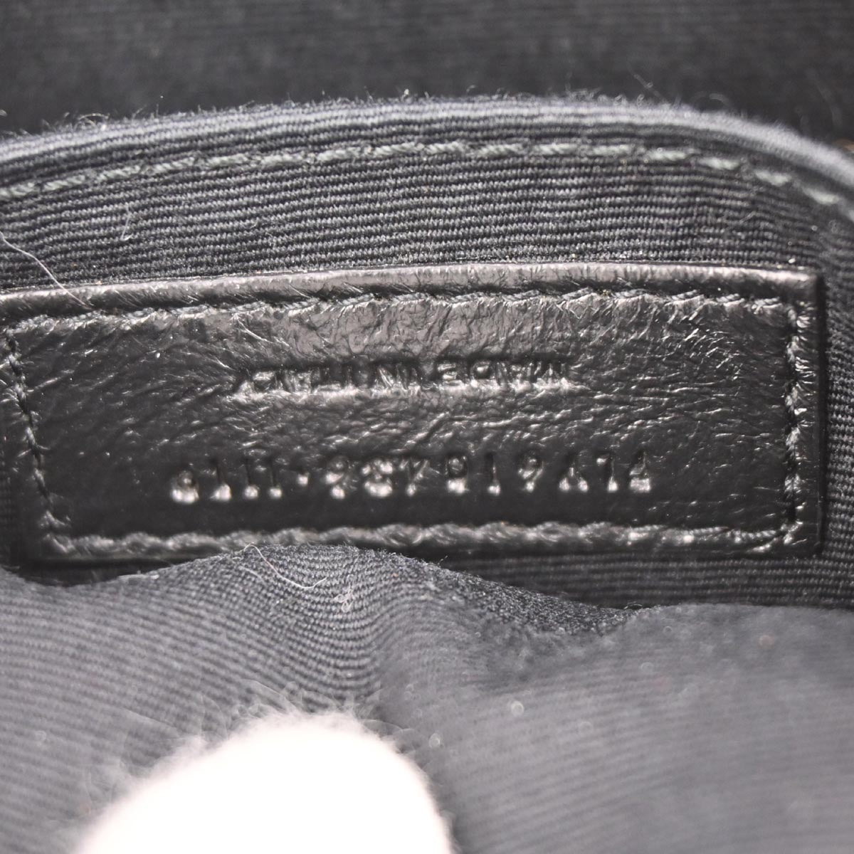 Saint Laurent Black Vinyle Shoulder Bag