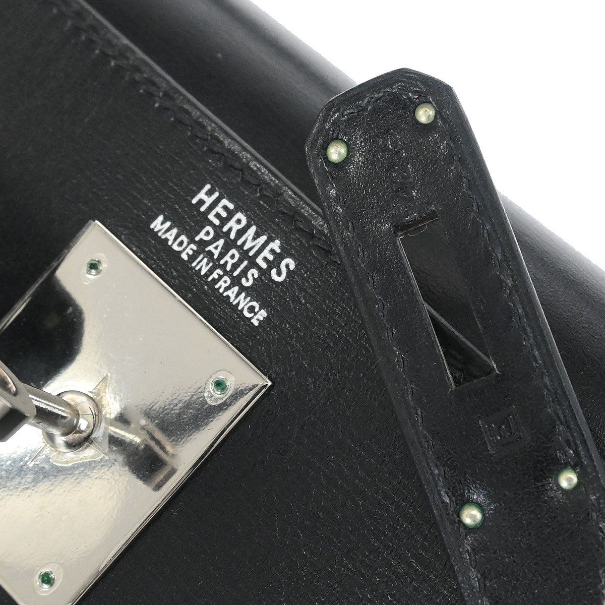 Hermes Black Box Calf Kelly 32 Retourne 2way Shoulder Handbag
