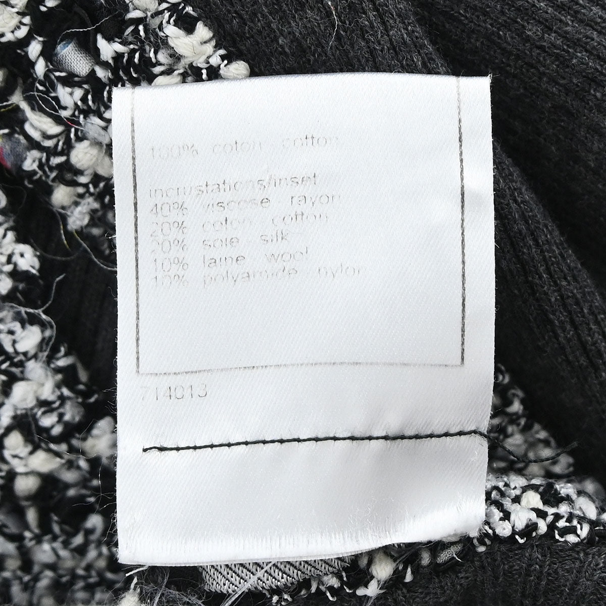 Chanel 2004 Long Sleeve Tweed Cardigan Gray #44