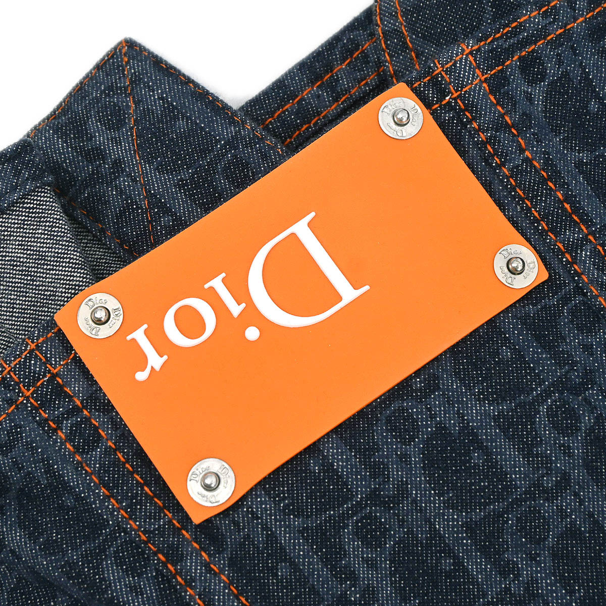 Christian Dior 2006 Single Breasted Denim Trotter Jacket Navy #38