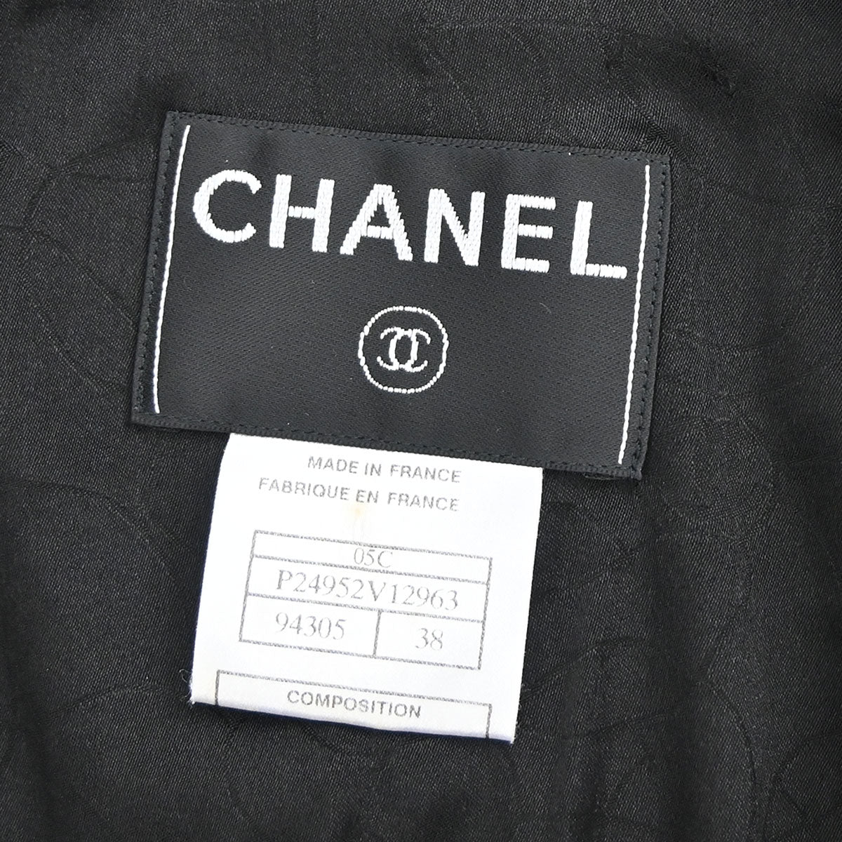 Chanel 2005 Emblem Single Breasted Jacket Black #38