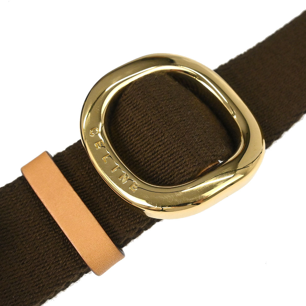 Celine * Brown PVC Macadam Shoulder Bag