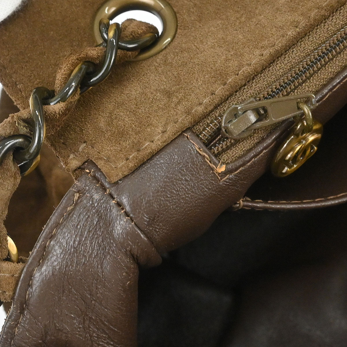 Chanel Brown Suede Jumbo Classic Flap Shoulder Bag