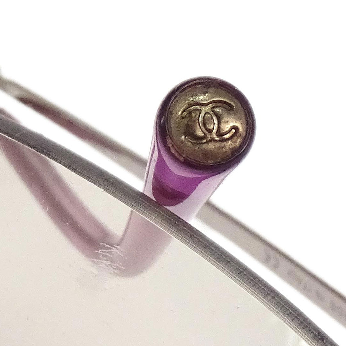 Chanel Sunglasses Eyewear Purple Small Good