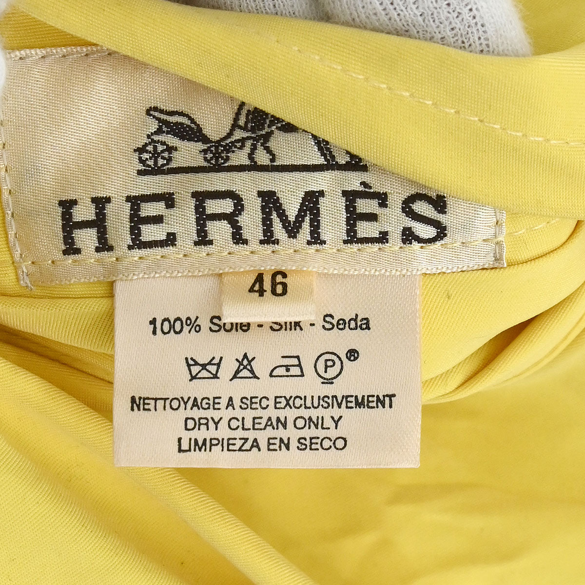 Hermes Zip-up Reversible Bomber Jacket Yellow #46