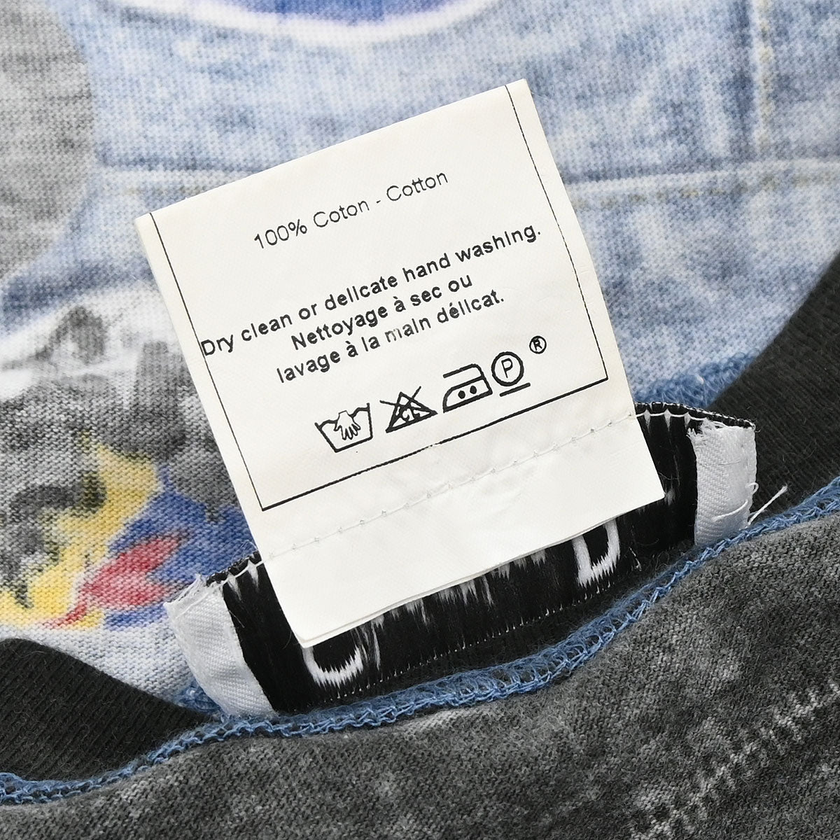 Christian Dior 2001 T-shirt Top Denim Print Blue #38