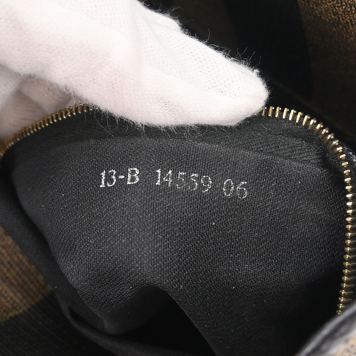 Fendi Brown Black Pequin Shoulder Bag