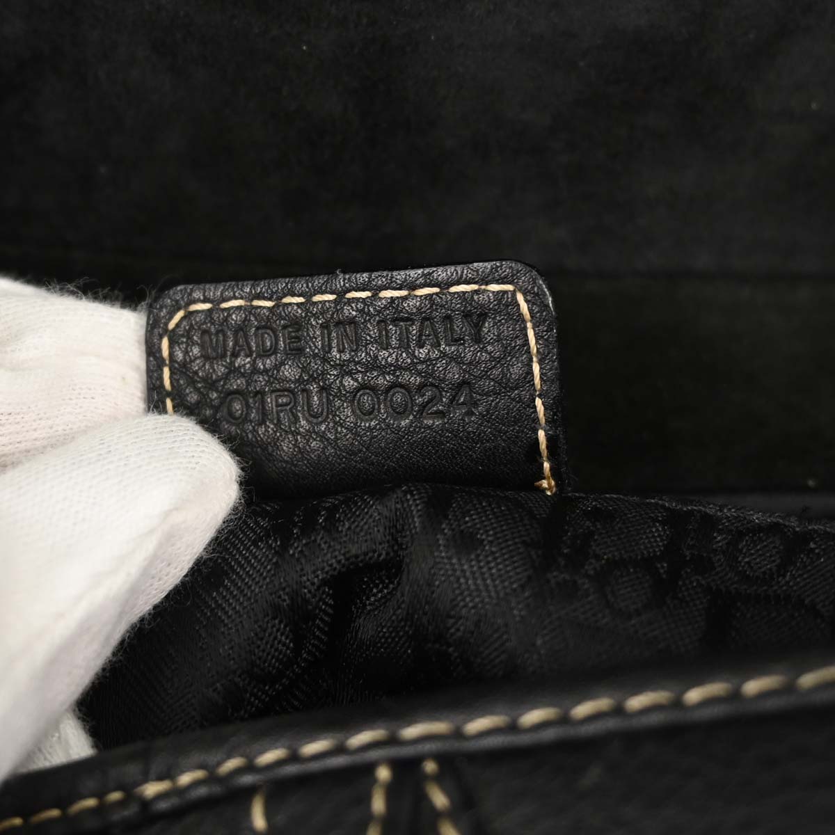 Christian Dior Black Leather Saddle Handbag