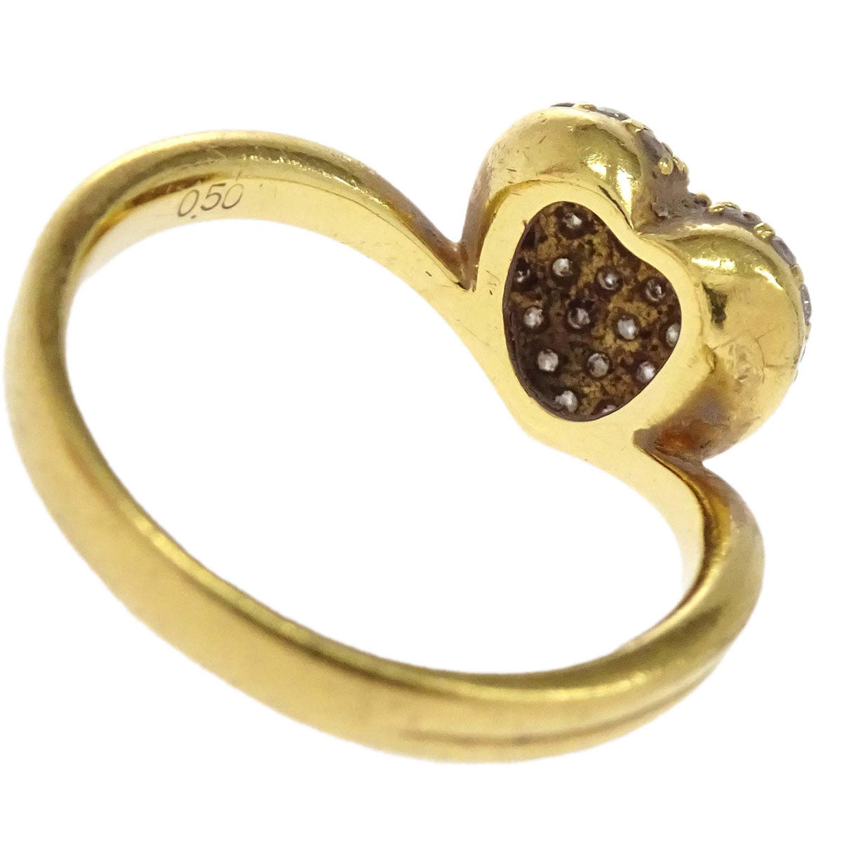 Heart Ring 18K Gold Diamond #53 Jewelry