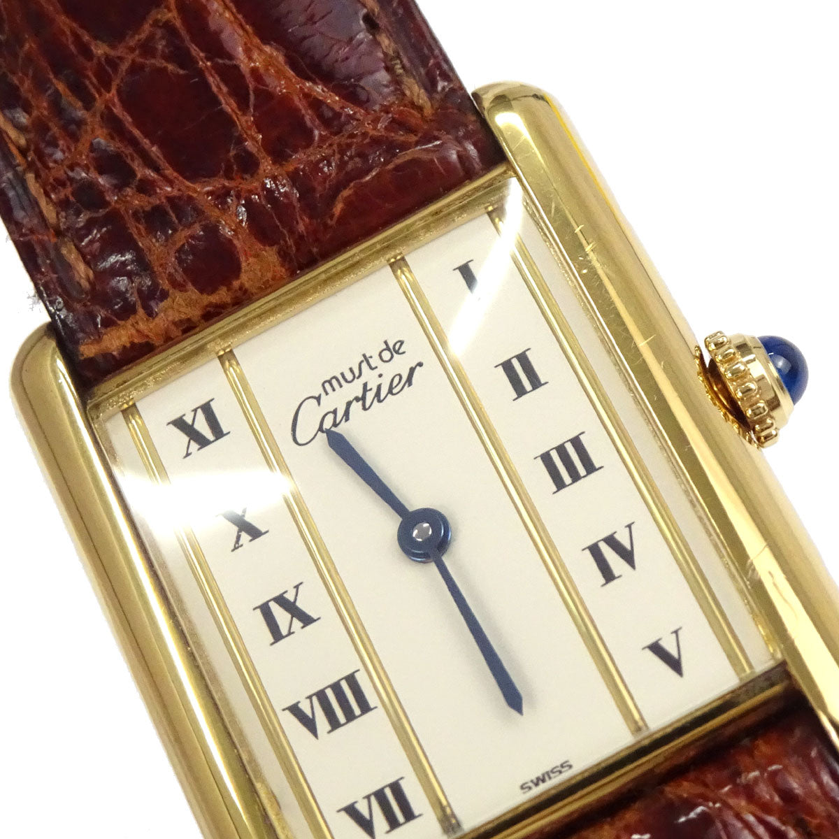 Cartier * Must Tank Vermeil LM Ref.66958 23mm Quartz Watch SV925