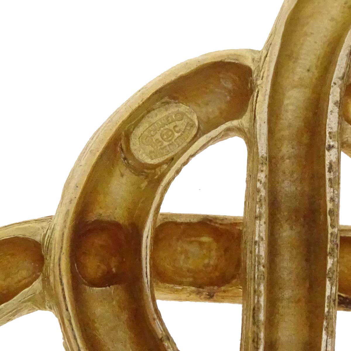 Chanel Infinity CC Brooch Pin Gold 95C