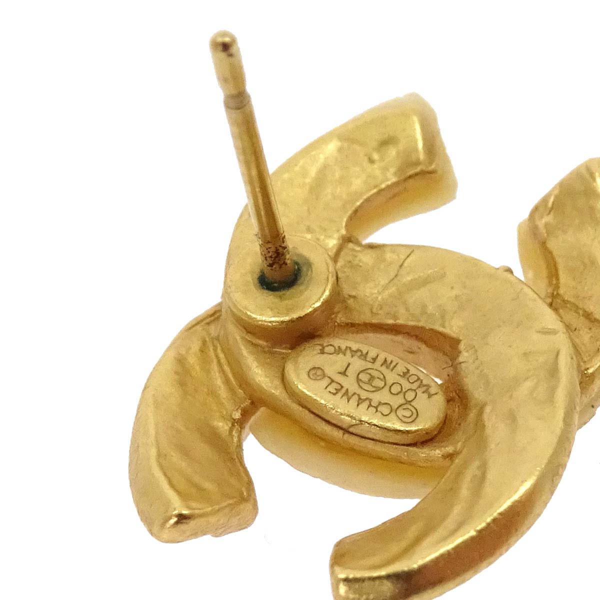 Chanel Pierced Earrings CC Gold 00T