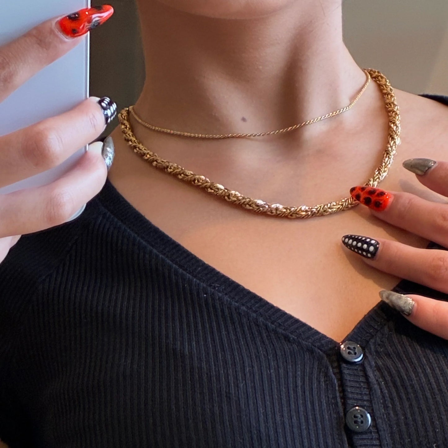 Christian Dior Chain Necklace Gold