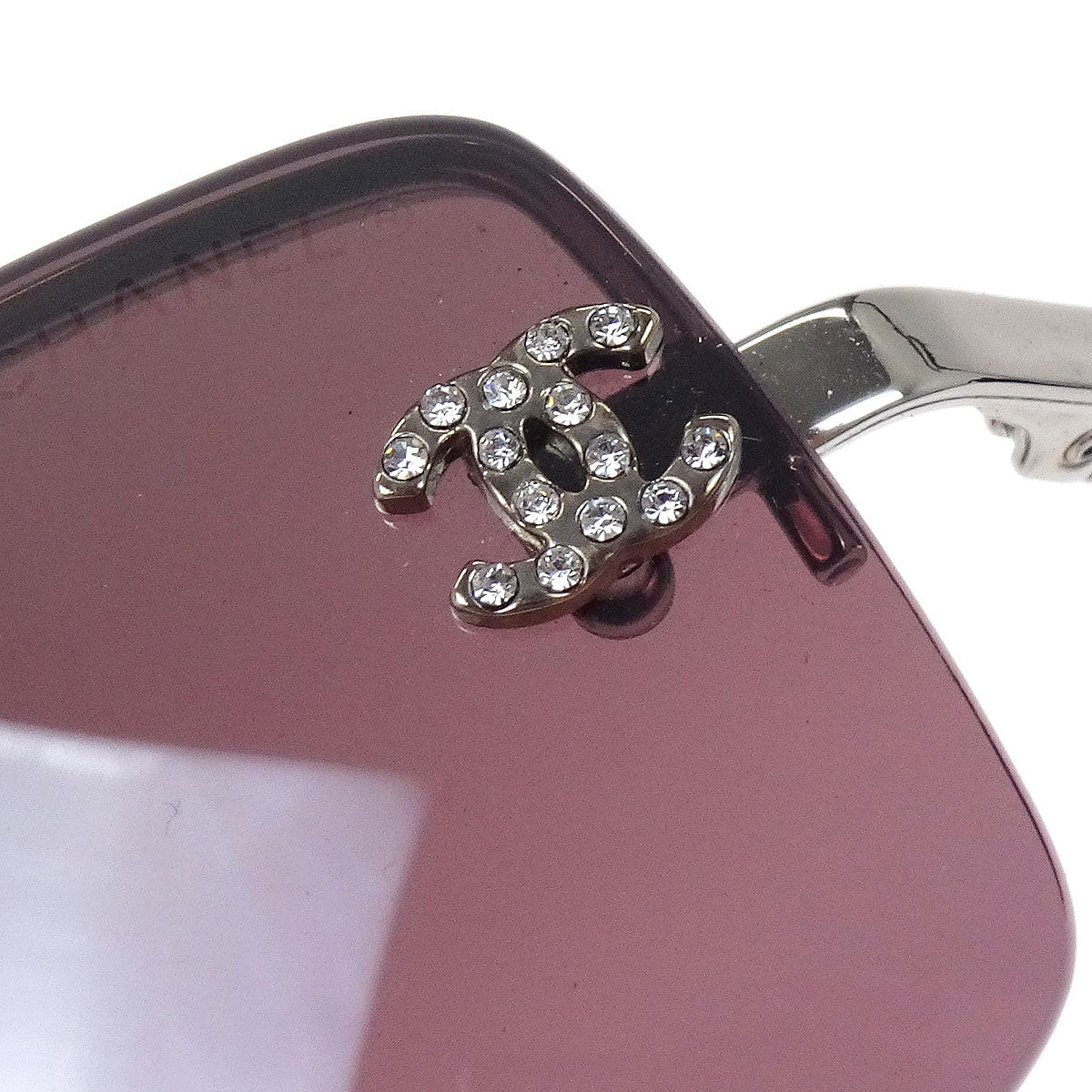 Chanel Sunglasses Eyewear Purple Rhinestone Small Good