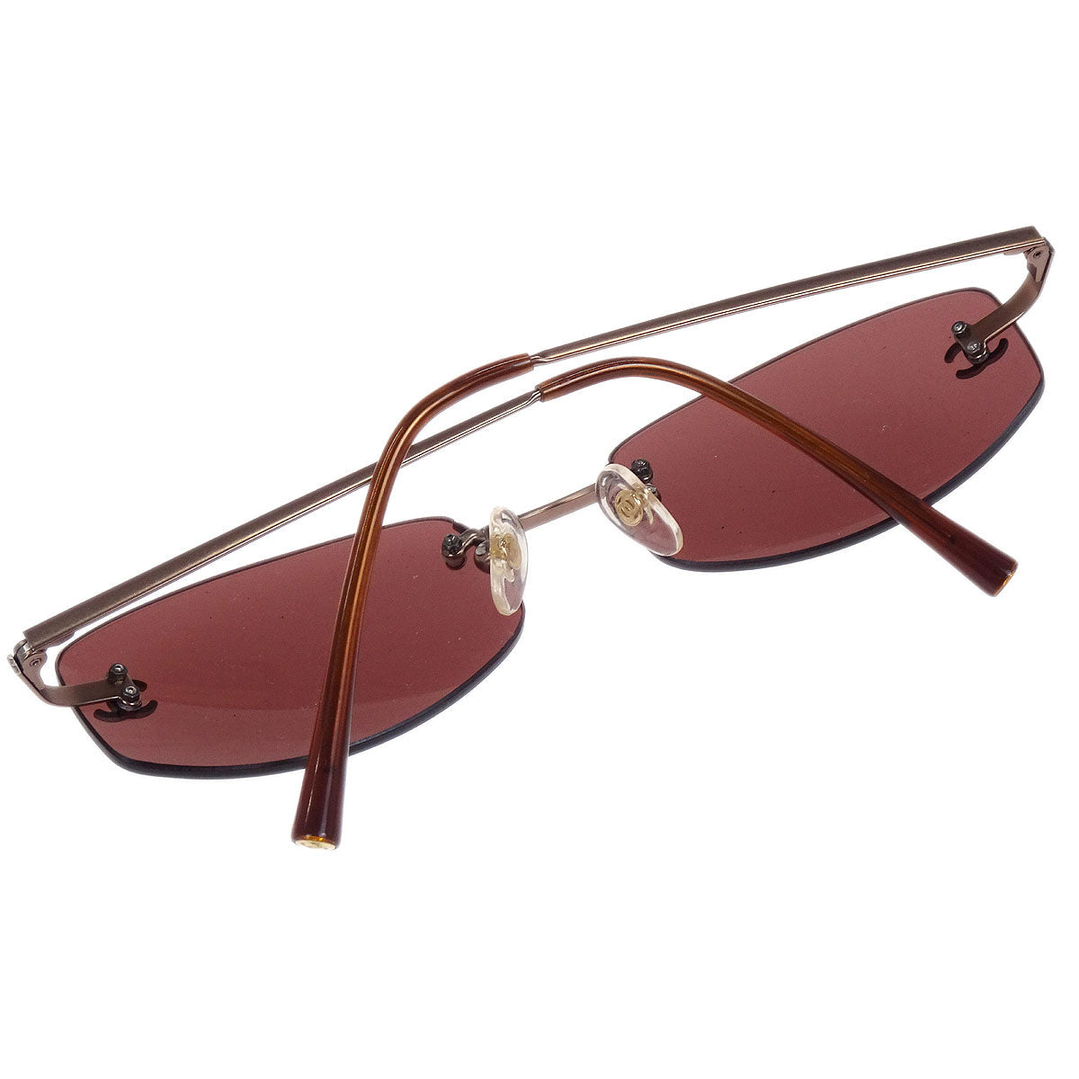 Chanel Sunglasses Eyewear Brown Small Good